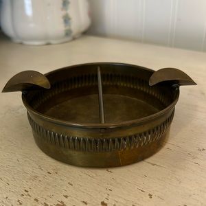 Vintage Bradley & Hubbard brass ashtray 4”